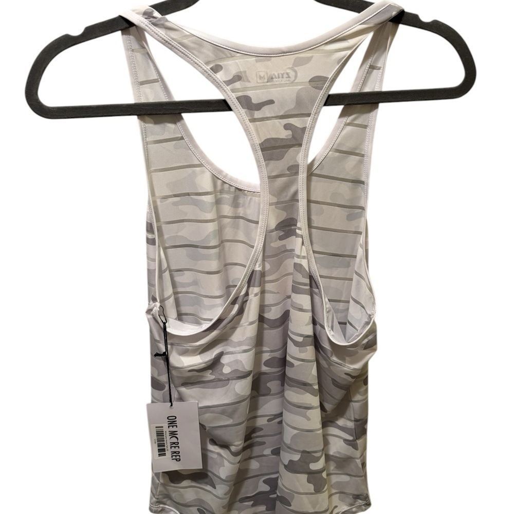 Lot 4 Zyia Athletic Tank Tops Size M Racerbacks Orange Coral Poppy White Camo - Picture 3 of 14